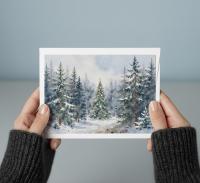 Christmas Gift Cards, Large Note Card, Money Card