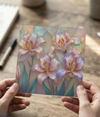 Flowers - Original Art Card - Single Card or Bulk 10 Pack of Gift Cards