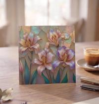 Flowers - Original Art Card - Single Card or Bulk 10 Pack of Gift Cards