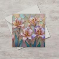 Flowers - Original Art Card - Single Card or Bulk 10 Pack of Gift Cards