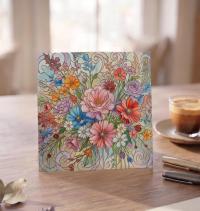 Flowers - Original Art Card - Single Card or Bulk 10 Pack of Gift Cards