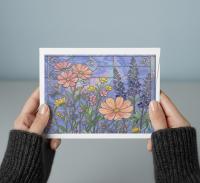 Flowers - Original Art Card - Single Card or Bulk 10 Pack of Gift Cards