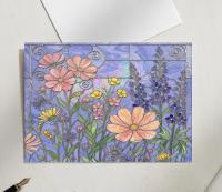 Flowers - Original Art Card - Single Card or Bulk 10 Pack of Gift Cards