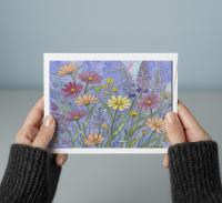 Flowers - Original Art Card - Single Card or Bulk 10 Pack of Gift Cards