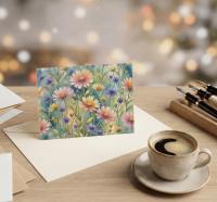 Flowers - Original Art Card - Single Card or Bulk 10 Pack of Gift Cards