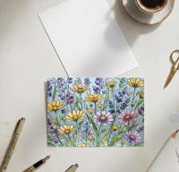Flowers - Original Art Card - Single Card or Bulk 10 Pack of Gift Cards
