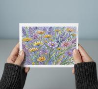 Flowers - Original Art Card - Single Card or Bulk 10 Pack of Gift Cards