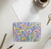 Flowers - Original Art Card - Single Card or Bulk 10 Pack of Gift Cards