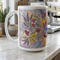 Floral Cups -  Large and Small Ceramic Mugs