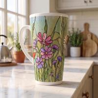 Latte 17oz Ceramic Mug - Coffee or Tea Cup, Extra Tall