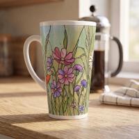 Latte 17oz Ceramic Mug - Coffee or Tea Cup, Extra Tall