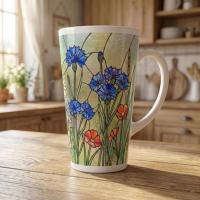Latte 17oz Ceramic Mug - Coffee or Tea Cup, Extra Tall