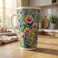 Latte 17oz Ceramic Mug - Coffee or Tea Cup, Extra Tall