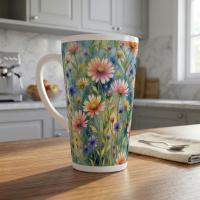 Latte 17oz Ceramic Mug - Coffee or Tea Cup, Extra Tall