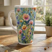 Latte 17oz Ceramic Mug - Coffee or Tea Cup, Extra Tall