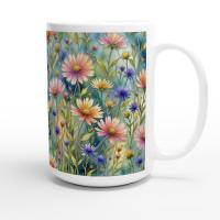 Floral Cups -  Large and Small Ceramic Mugs