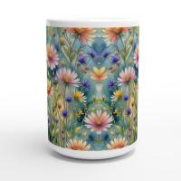 Floral Cups -  Large and Small Ceramic Mugs