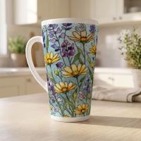Latte 17oz Ceramic Mug - Coffee or Tea Cup, Extra Tall