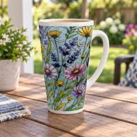 Latte 17oz Ceramic Mug - Coffee or Tea Cup, Extra Tall