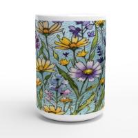 Floral Cups -  Large and Small Ceramic Mugs