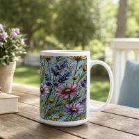 Floral Cups -  Large and Small Ceramic Mugs