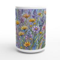 Floral Cups -  Large and Small Ceramic Mugs