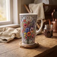 Latte 17oz Ceramic Mug - Coffee or Tea Cup, Extra Tall