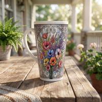 Latte 17oz Ceramic Mug - Coffee or Tea Cup, Extra Tall