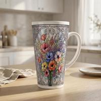 Latte 17oz Ceramic Mug - Coffee or Tea Cup, Extra Tall