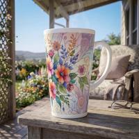 Latte 17oz Ceramic Mug - Coffee or Tea Cup, Extra Tall