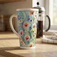 Latte 17oz Ceramic Mug - Coffee or Tea Cup, Extra Tall