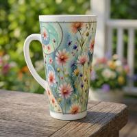 Latte 17oz Ceramic Mug - Coffee or Tea Cup, Extra Tall