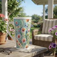 Latte 17oz Ceramic Mug - Coffee or Tea Cup, Extra Tall