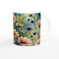 Floral Cups -  Large and Small Ceramic Mugs