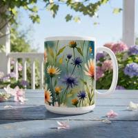 Floral Cups -  Large and Small Ceramic Mugs