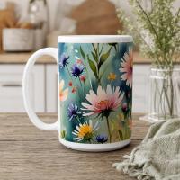 Floral Cups -  Large and Small Ceramic Mugs