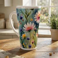 Latte 17oz Ceramic Mug - Coffee or Tea Cup, Extra Tall