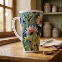 Latte 17oz Ceramic Mug - Coffee or Tea Cup, Extra Tall