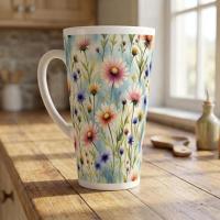 Latte 17oz Ceramic Mug - Coffee or Tea Cup, Extra Tall