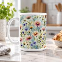 Floral Cups -  Large and Small Ceramic Mugs