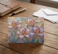 Flowers - Original Art Card - Single Card or Bulk 10 Pack of Gift Cards
