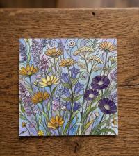 Flowers - Original Art Card - Single Card or Bulk 10 Pack of Gift Cards