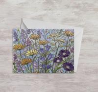 Flowers - Original Art Card - Single Card or Bulk 10 Pack of Gift Cards