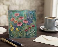 Flowers - Original Art Card - Single Card or Bulk 10 Pack of Gift Cards