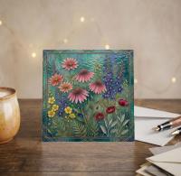 Flowers - Original Art Card - Single Card or Bulk 10 Pack of Gift Cards