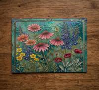 Flowers - Original Art Card - Single Card or Bulk 10 Pack of Gift Cards