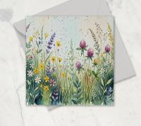 Flowers - Original Art Card - Single Card or Bulk 10 Pack of Gift Cards