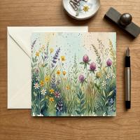 Flowers - Original Art Card - Single Card or Bulk 10 Pack of Gift Cards