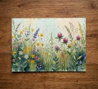 Flowers - Original Art Card - Single Card or Bulk 10 Pack of Gift Cards