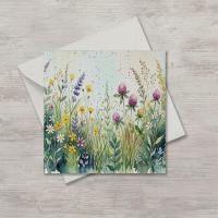 Flowers - Original Art Card - Single Card or Bulk 10 Pack of Gift Cards